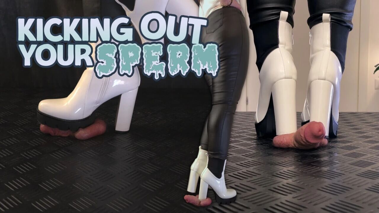 White Tank Boots Made for the Best Cock and Balls Damage - Cock Balls Crush Trample, Shoejob, Bootjob, CBT, Ballbusting, Stompin