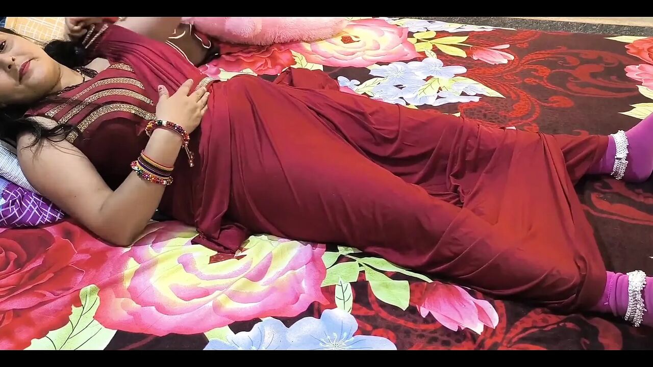 Great Fuck Non Stop in Red Saree