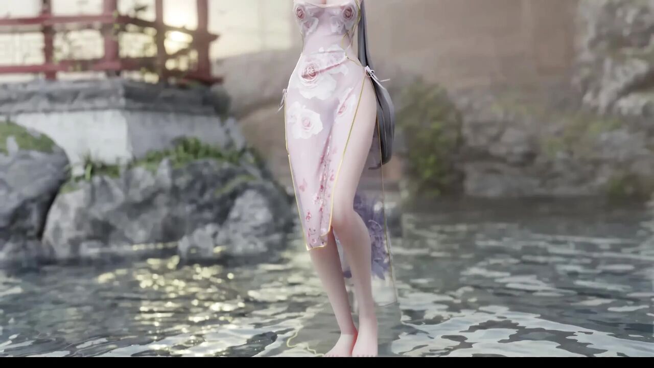 [MMD] house dance weak sound Luo Tianyi explosive breasts obscene patterns black silk