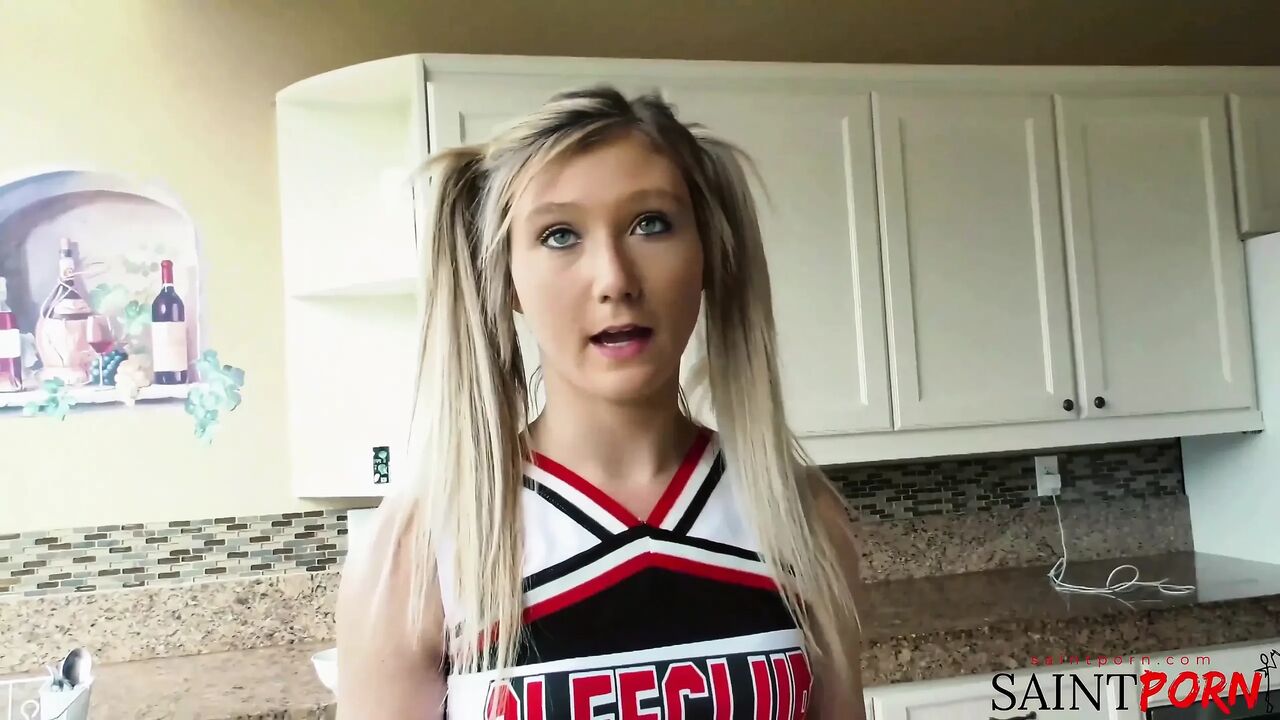April Gives Mike a Private Cheer Routine