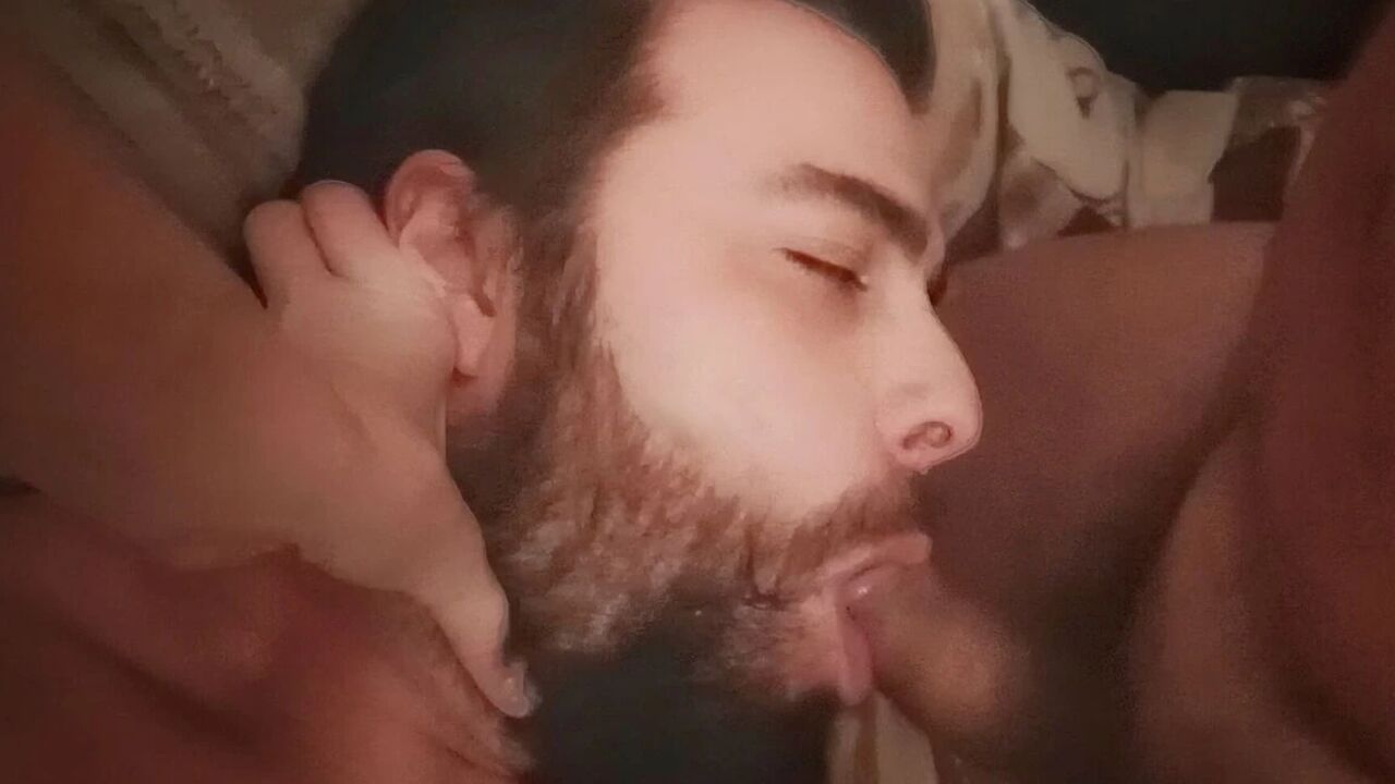 Cuckold threesome husband eat Stepdaddy's cum KellyAErick