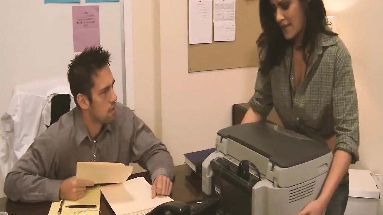 Banging Boobs Scene 3: Busty Brunette Enjoys Fucking in the Office with Her Big-cocked Coworker