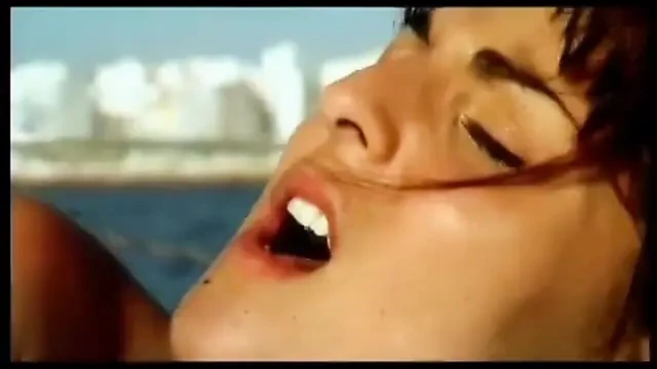 Hot threesome in a boat for two young sluts sucking the cock of the owner