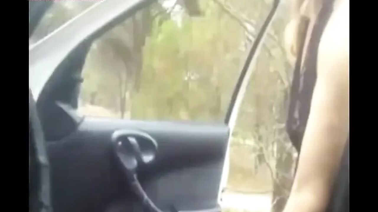 Mel in a carparcking witch stranger