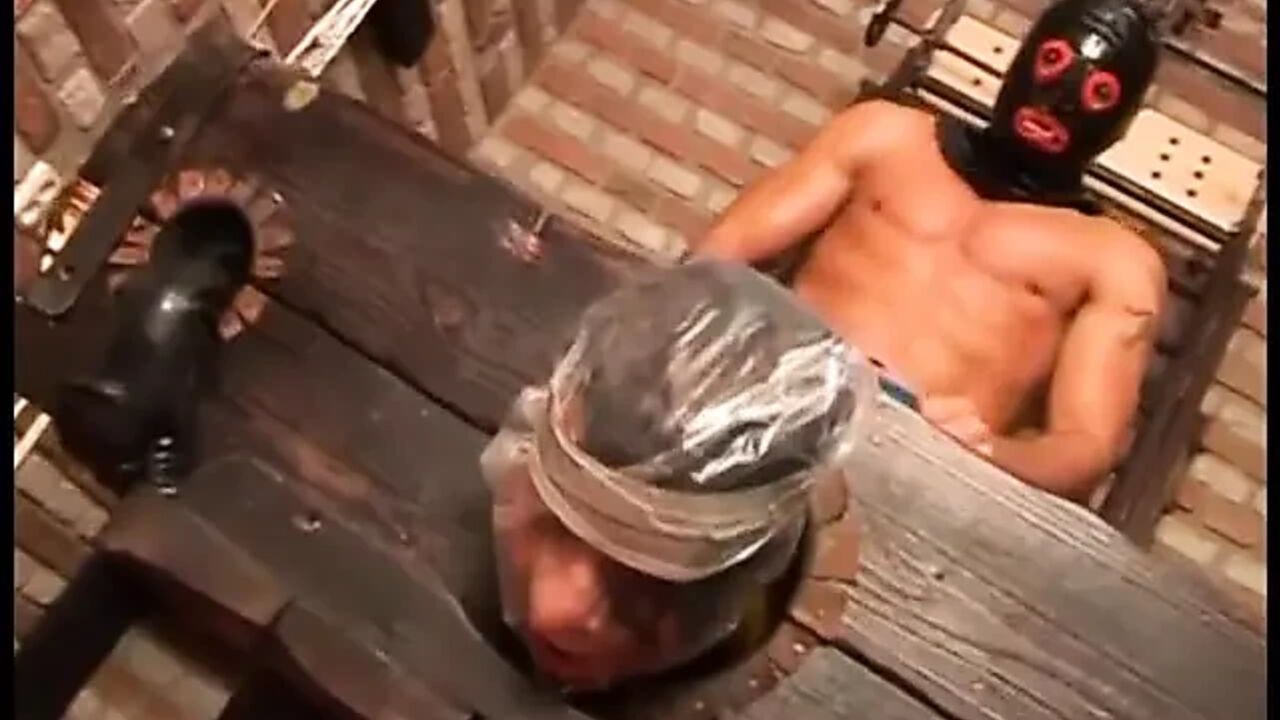 Cute girl roughly fucked in the pillory