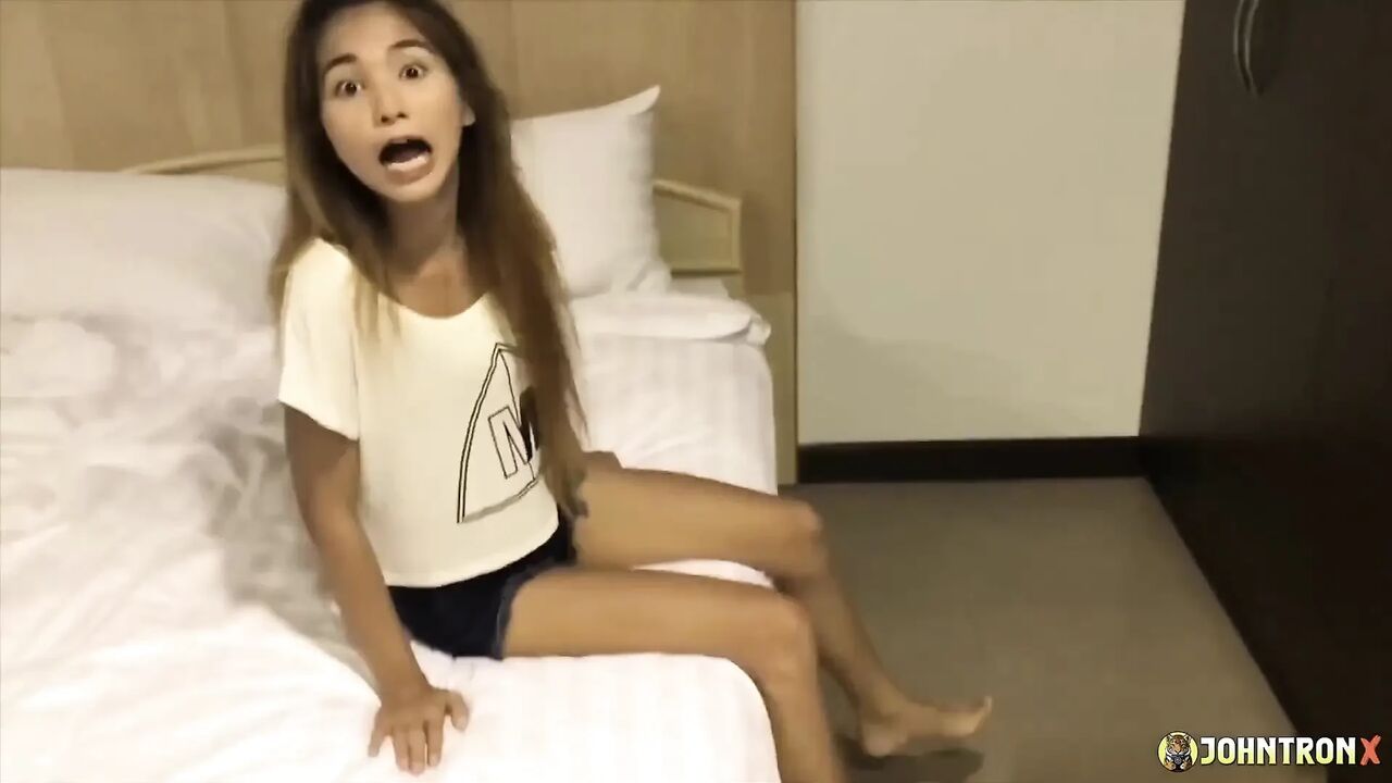 Johntronx - Petite Asian Babe Gets Her Hairy Pussy Plowed in POV Fashion