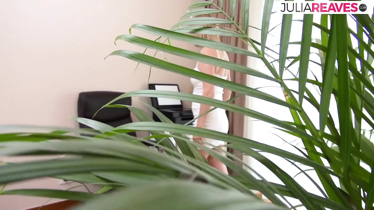 Sexy girl massages dick with foot to a cumshot