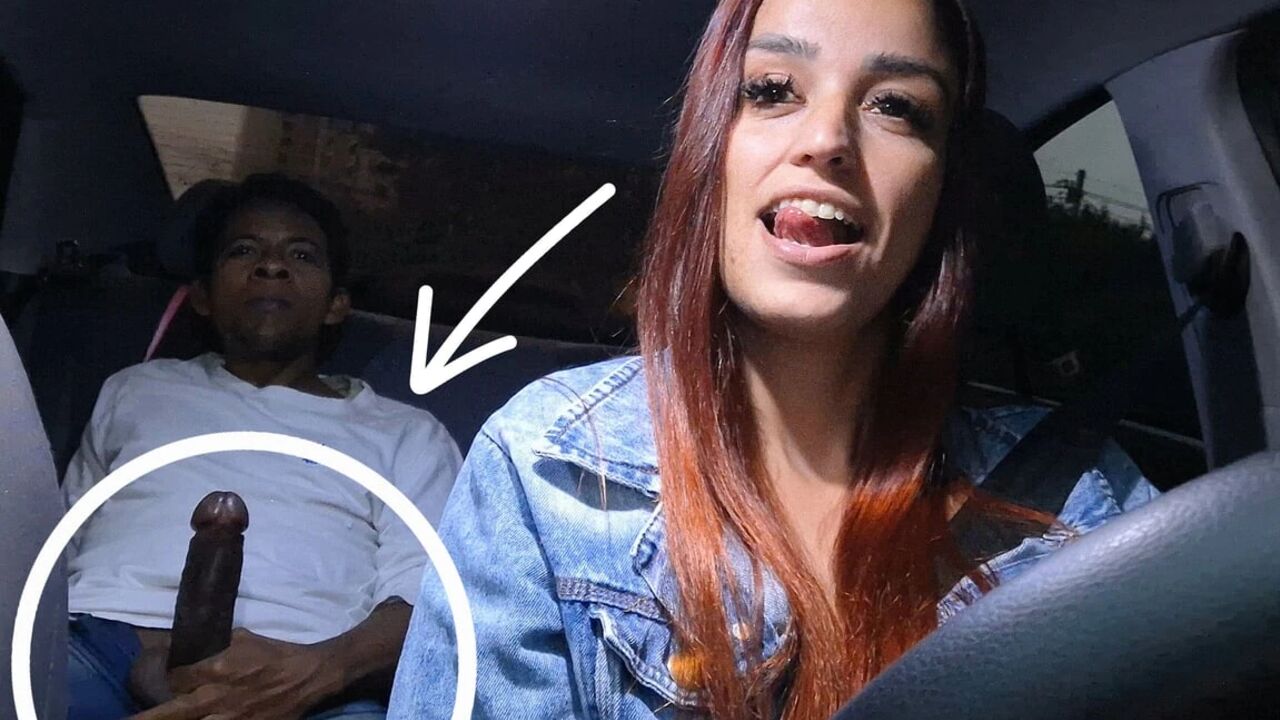 Slutty App Driver Catches Passenger Masturbating From Behind and Has Sex with Him