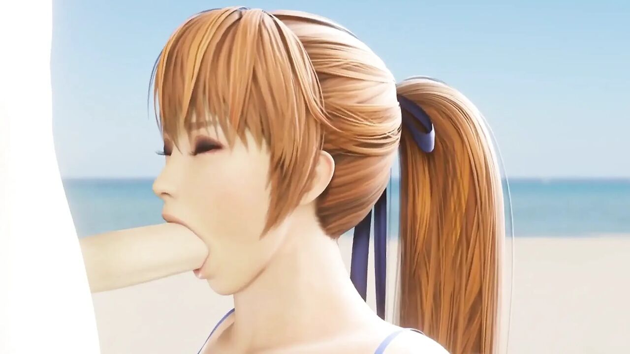 Kasumi Blowjob on the Beach