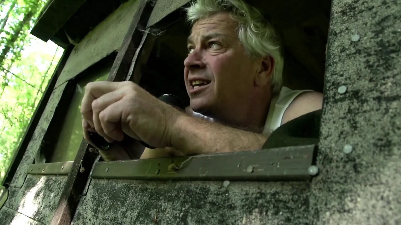 Old guy watches couple while having sex fun in the forest