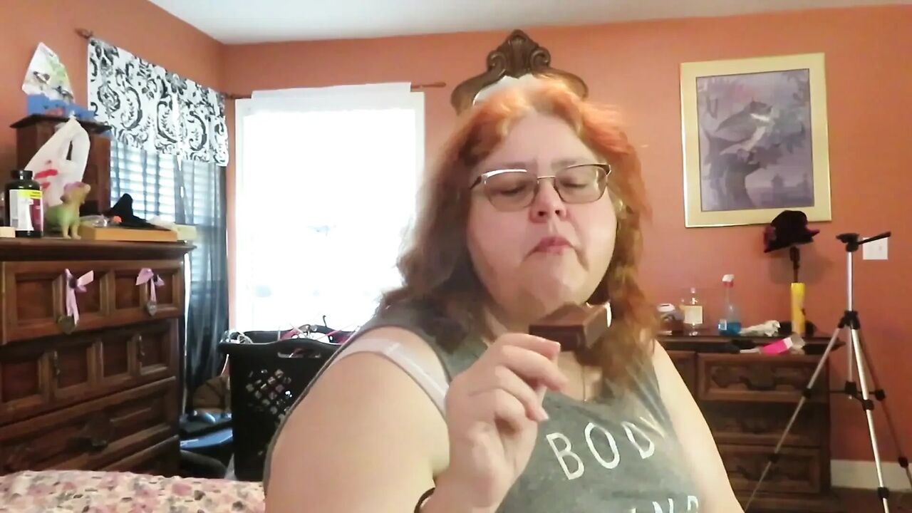 BBW redhead Mature Nurse vicki licks and sucks on an ice cream