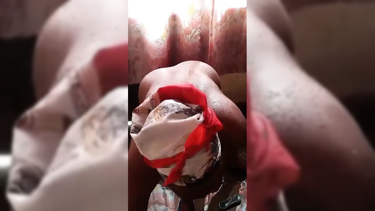 She was bathing