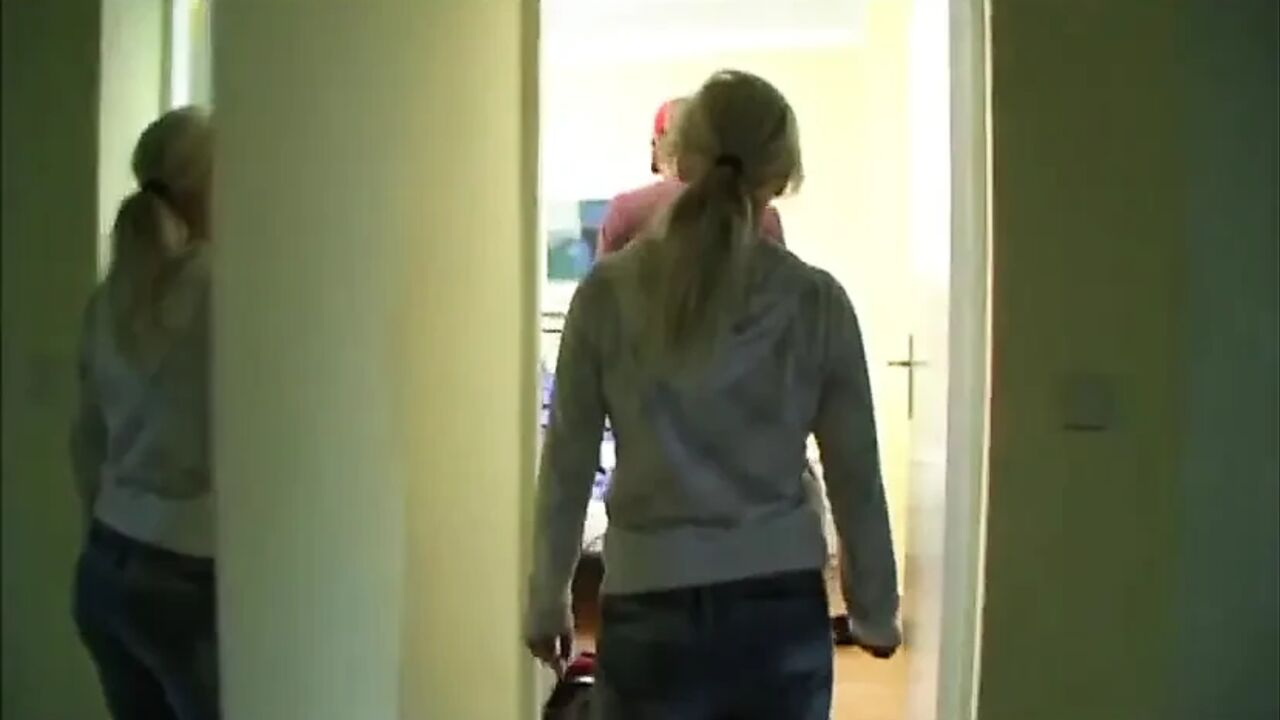 Tattooed sexy blonde pussy fucking huge cock sucking in the bedroom
