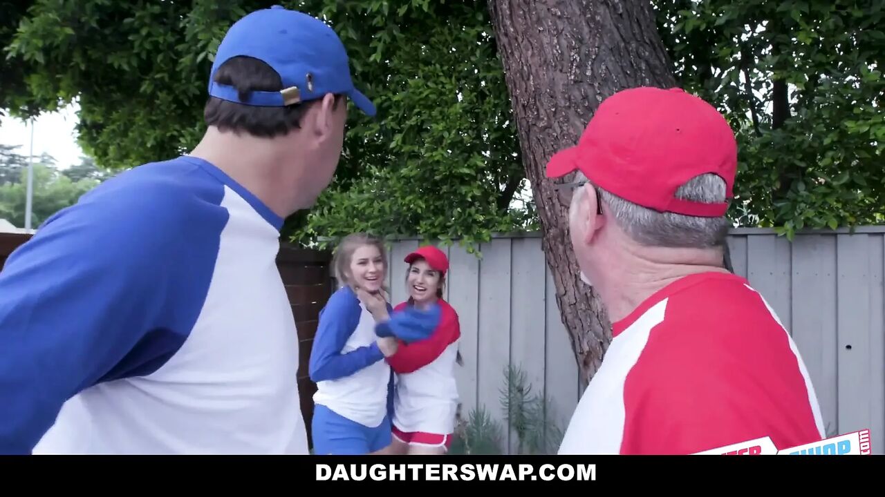 Teen girls BFFs need a softball lesson from dads