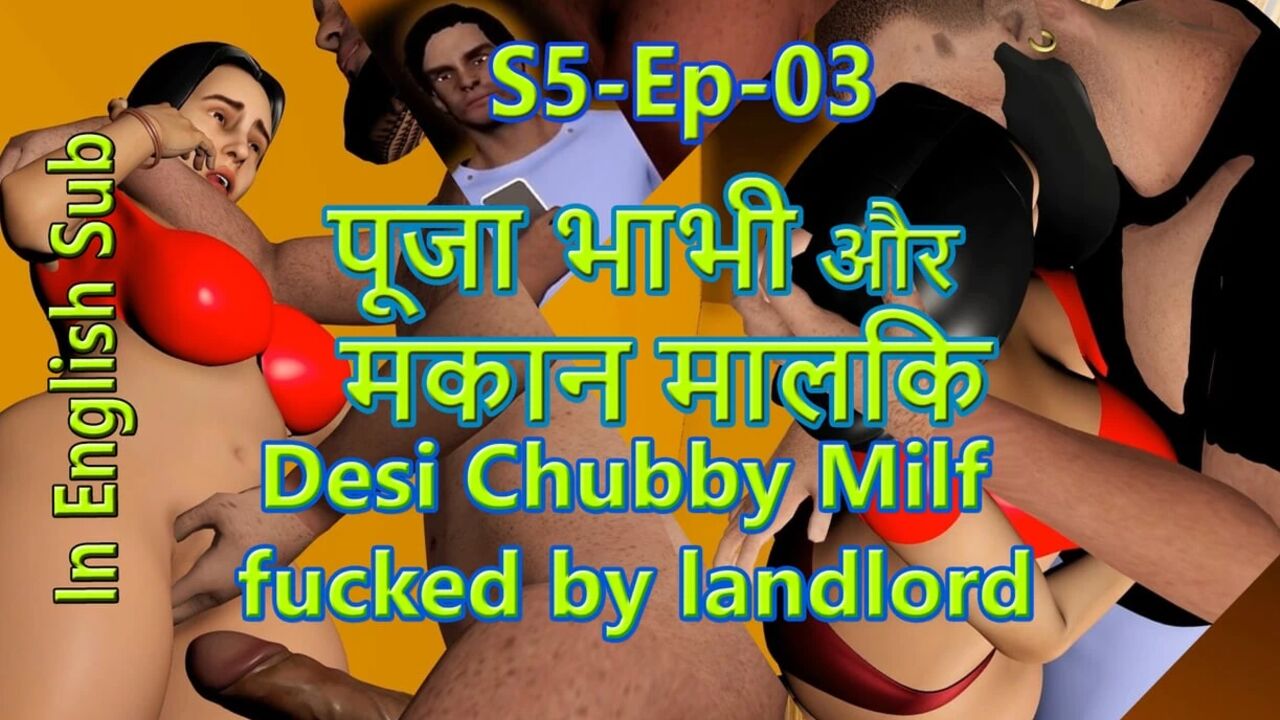 S5-ep-03 Poor Desi Chubby Pooja Bhabhi and Landlord