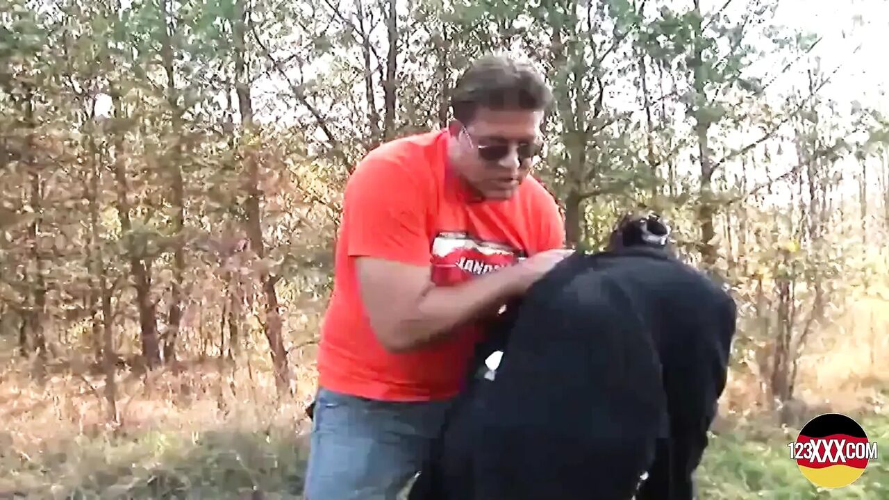 Alluring Brunette Fucked in Park