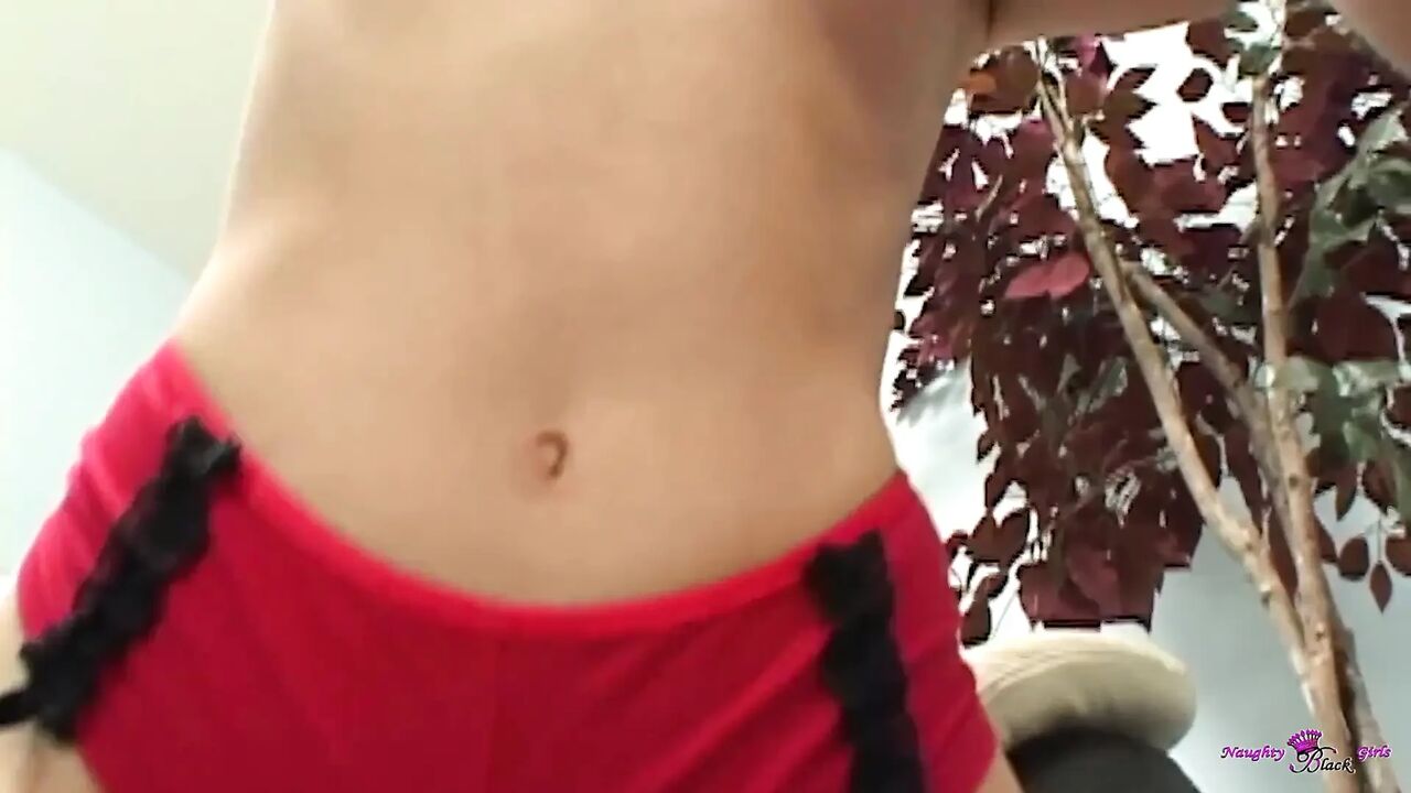Skinny Honey Lass Works Her Blowjob Magic on the BBC Testicles Despite the Threesome Distraction.