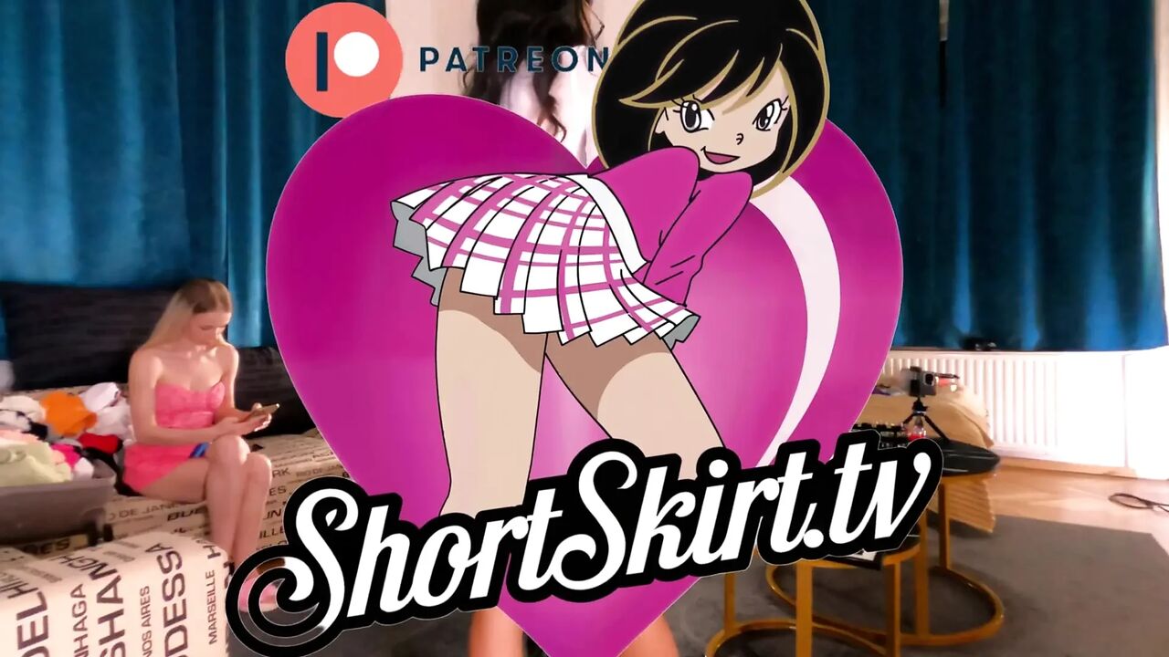 Carolina and Nata Hot Petite College Girls in Short Mini Skirts No Panties Rc Car Challenge