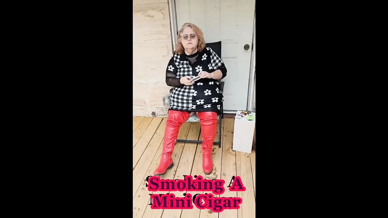 Mistress V Smoking a Mini Cigar and Talks About