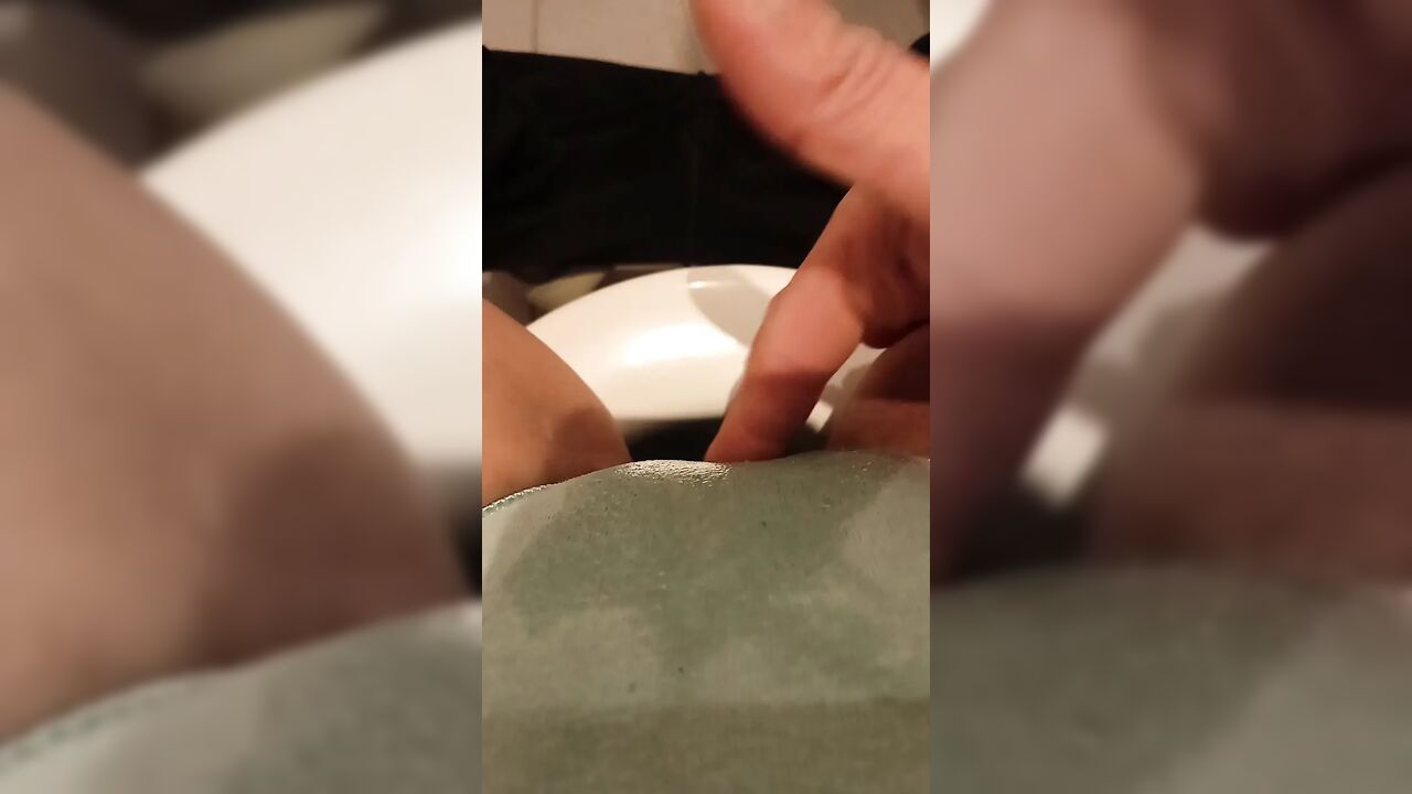 Rubbing my wet horny kinky pussy through my panties, till my roommate is making dinner. Close up wet panties