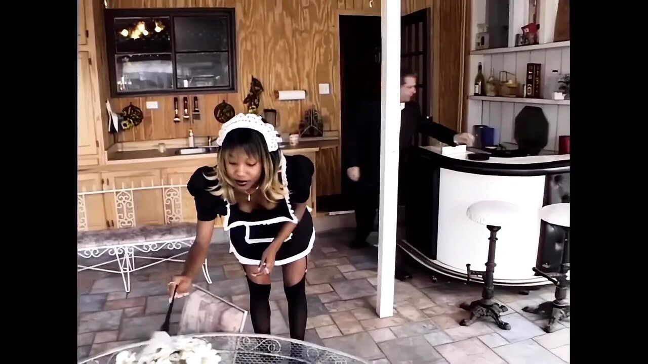 Black Pussy Maid Devours White Meat