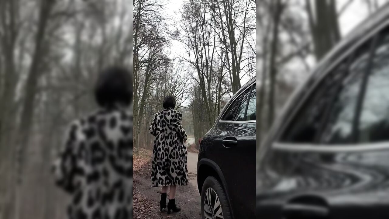 Julie naked in the forest