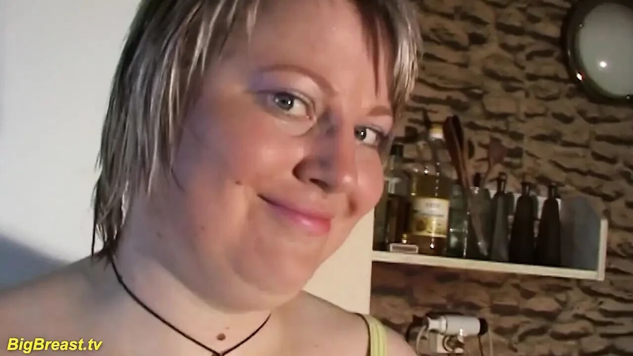 Extreme horny monster boob milf alone at home