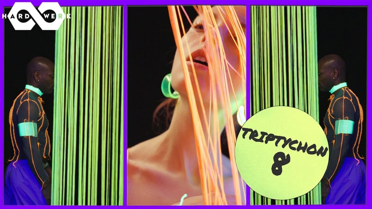 NEON GANGBANG - Hot Wax and Hard Cocks Bless Petite Kiara's Shaved Pretty Pussy