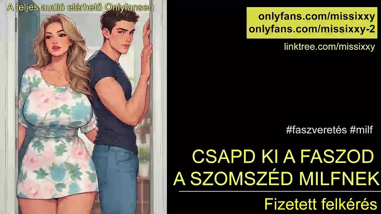 Slam your dick out to the milf next door - Hungarian audio