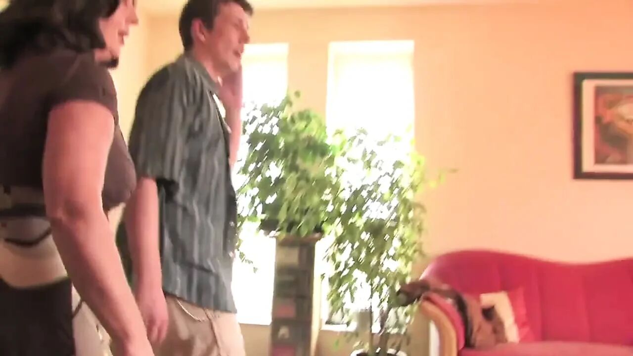 Redhead mature gets sprayed on her tits