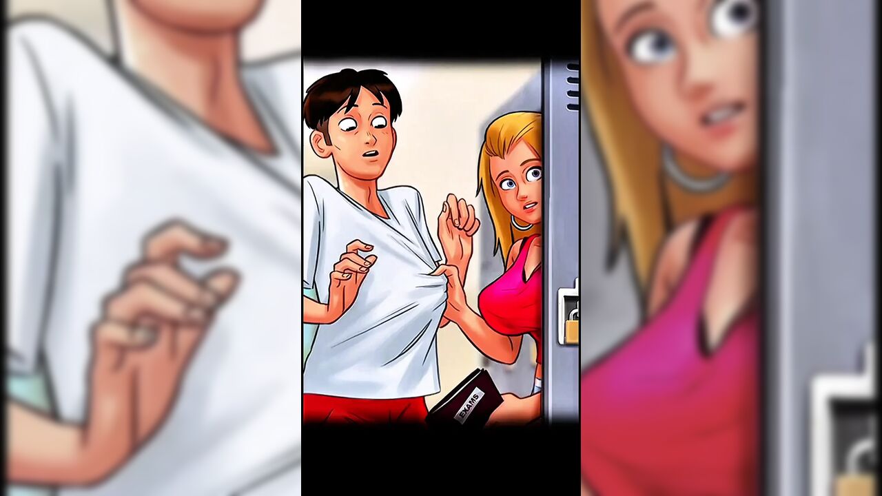 Roxxy got excited by her boyfriend inside their locker. (Summer Saga)