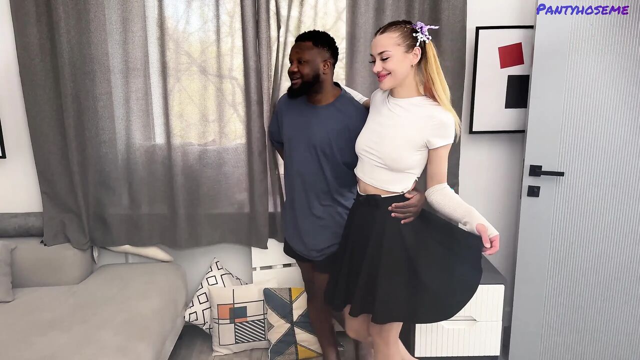 Group Sex with a Couple Women Wearing Pantyhose