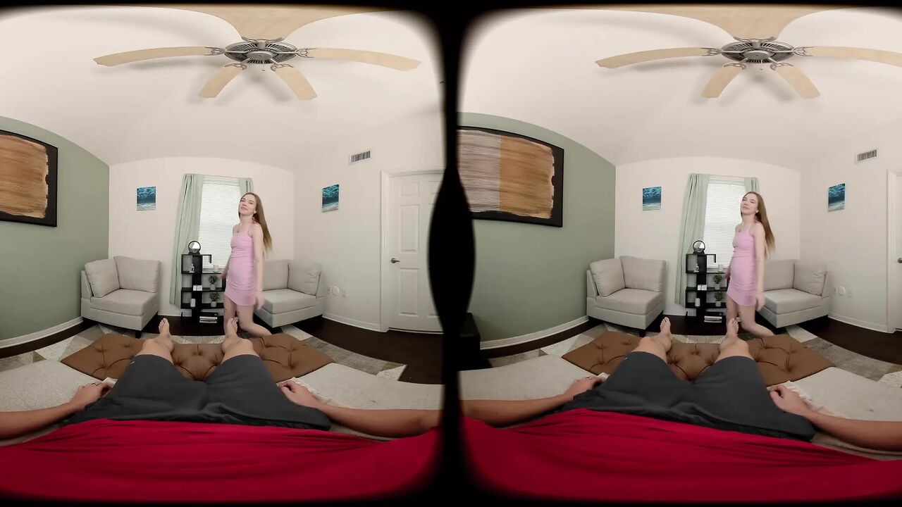 FORBVR - Your Small Tits Stepsister Teases Your To Show Your Cock For Hot Sex POV