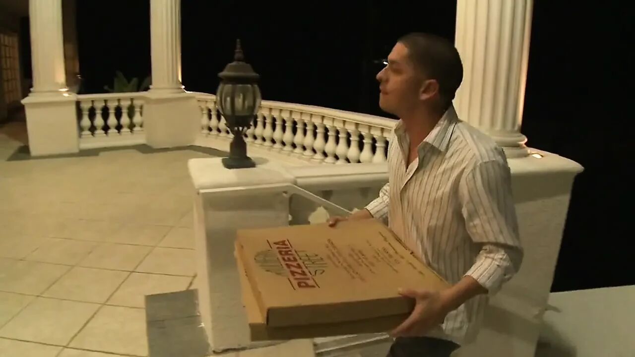 Pizza delivery boy delivers a hardcore fucking