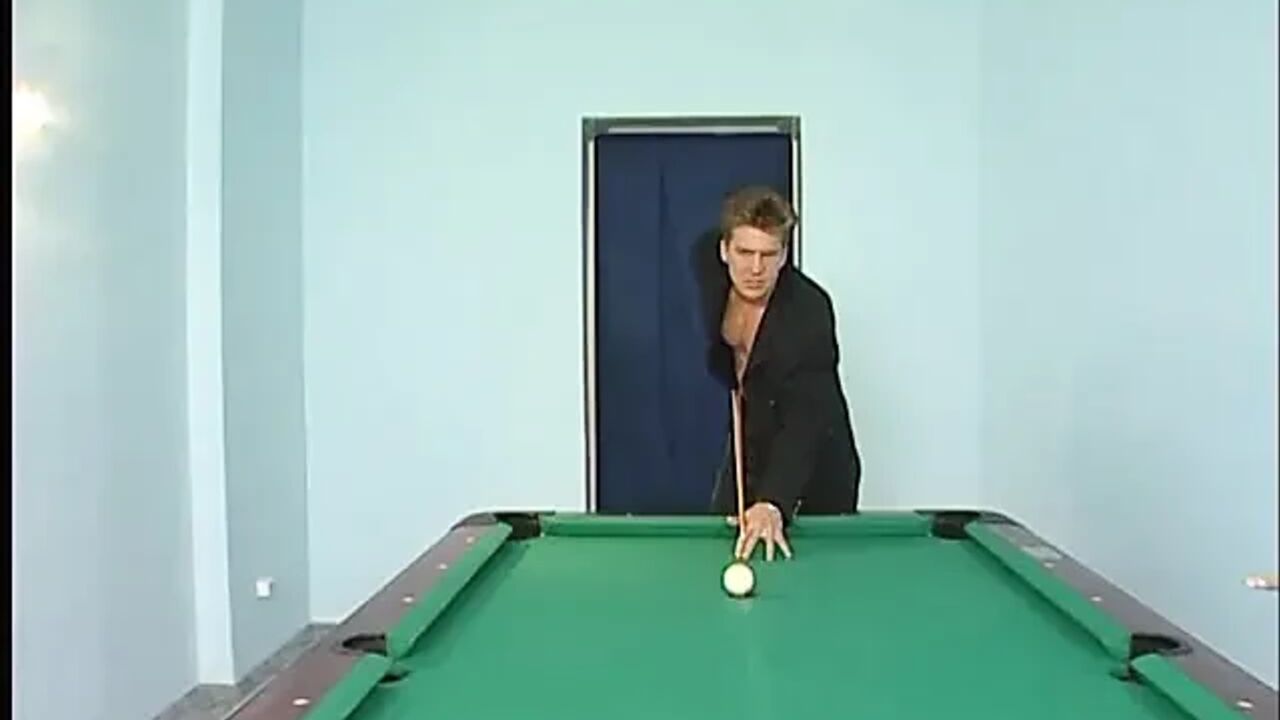 Milf sucks a huge cock, gets fucked hard on the pool table