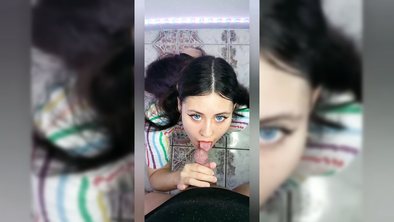 My Neighbor's Stepbrother Is Very Naughty, She Comes to My House and Gets All the Cum Out of My Dick.