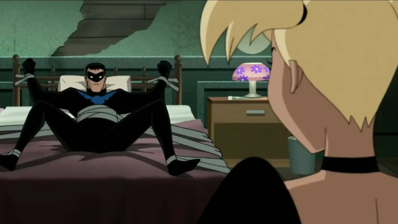 Harley Quinn Rides Tied Up Nightwing ( DC Parody Porn )