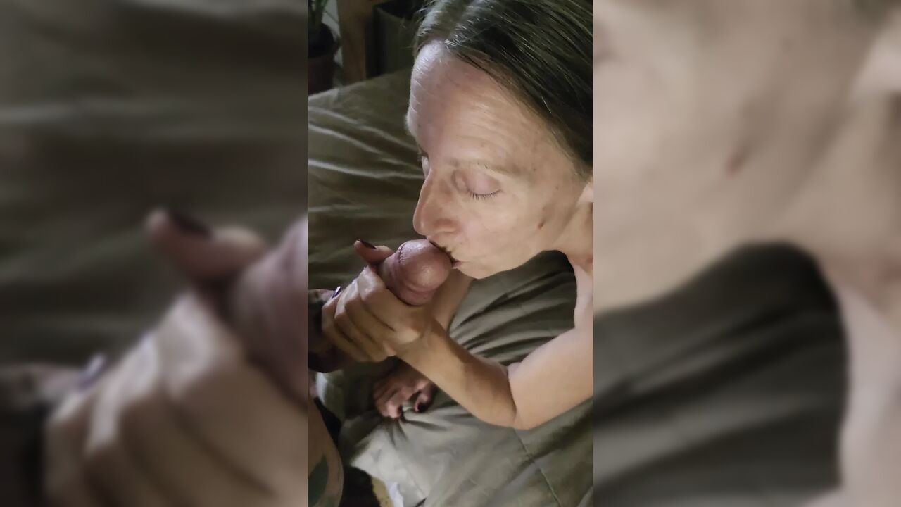 Good Girl Sucks Hubby's Cock and Masturbates