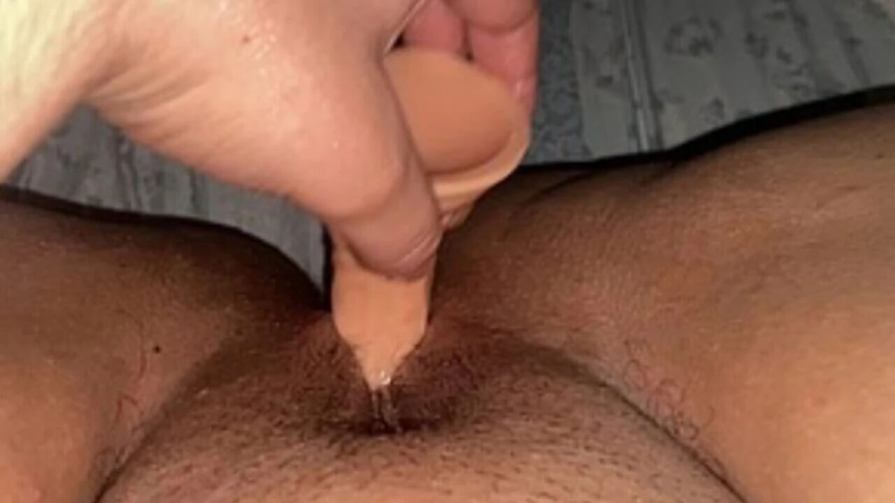 Fucking dildo while moaning until I orgasm