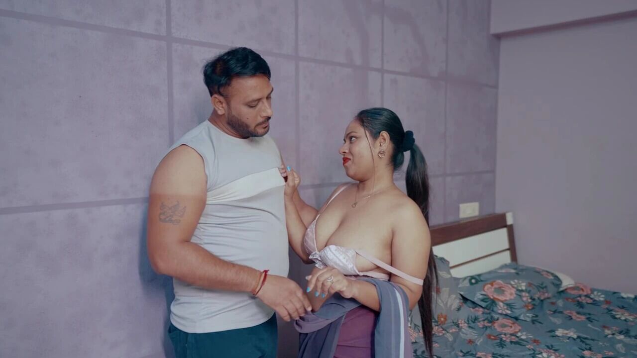 Big boobs desi wife desperate for the sex and seduced by her gym trainer in the home