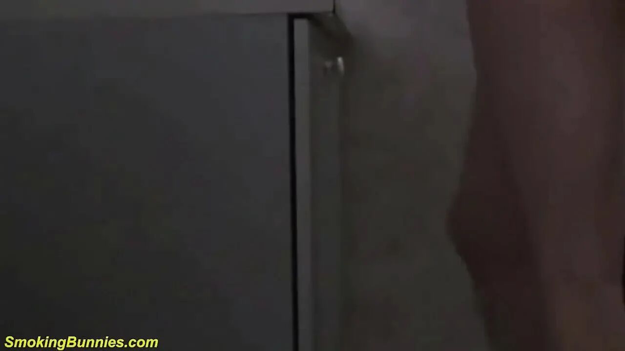 Cute horny big boob redhead smoking