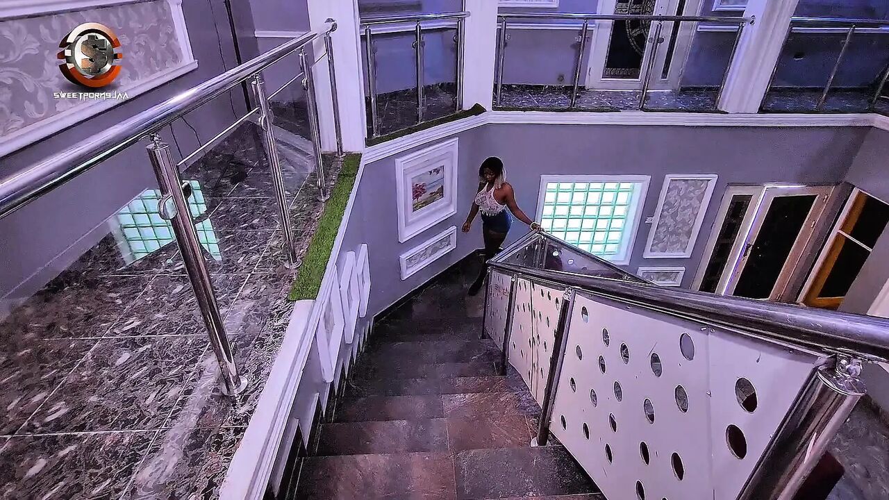 Banging Standing Tits Toma on the Staircase