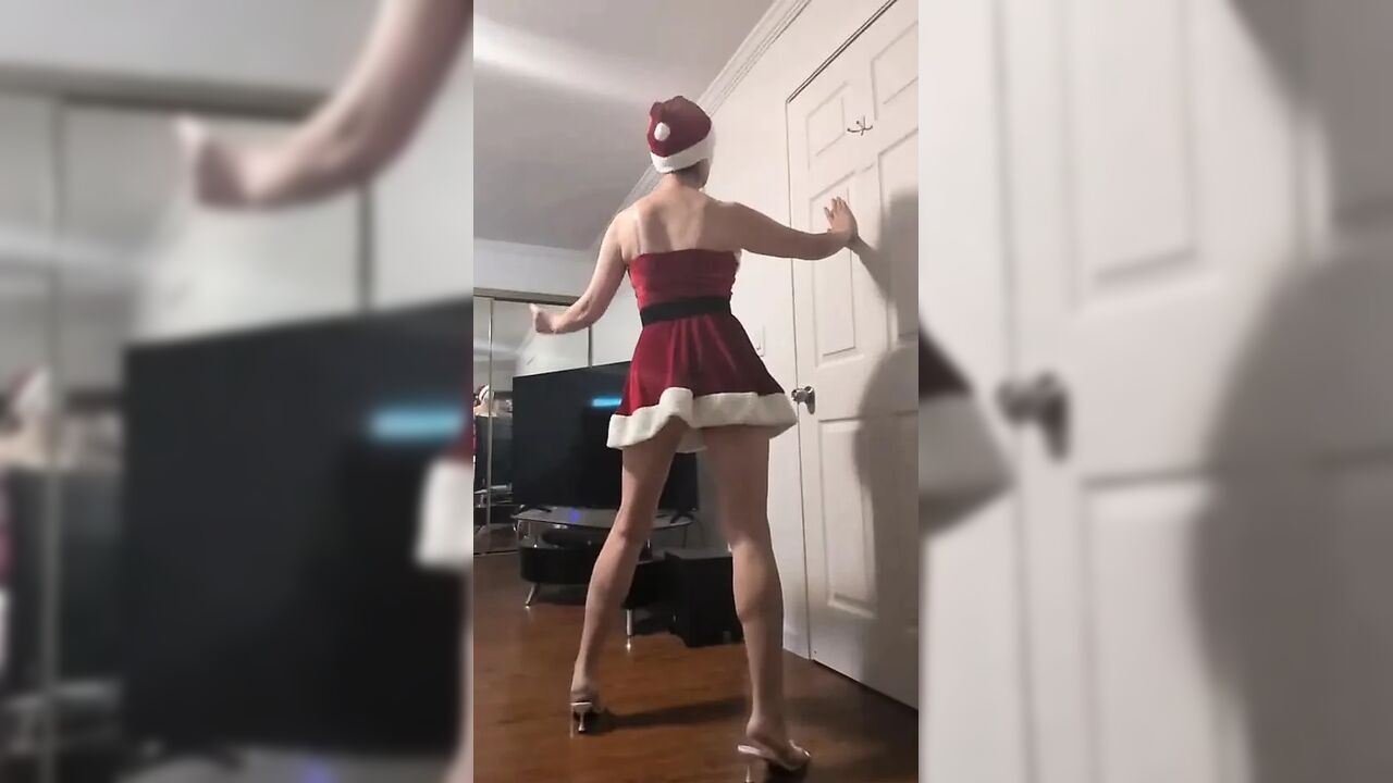Wife celebrating Xmas