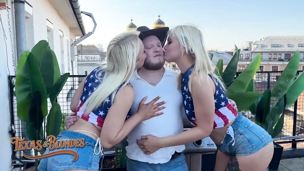 Eager Sluts Greta Foss & Vera Jarw Get Fucked by Mr. Texas in an Aweome 3some