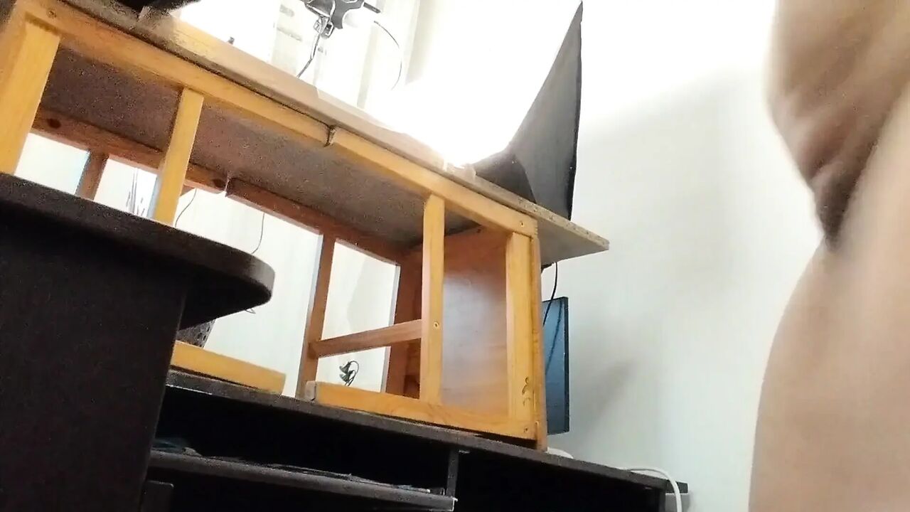 Sexy Brunette Doing Naked Chores Around the House.
