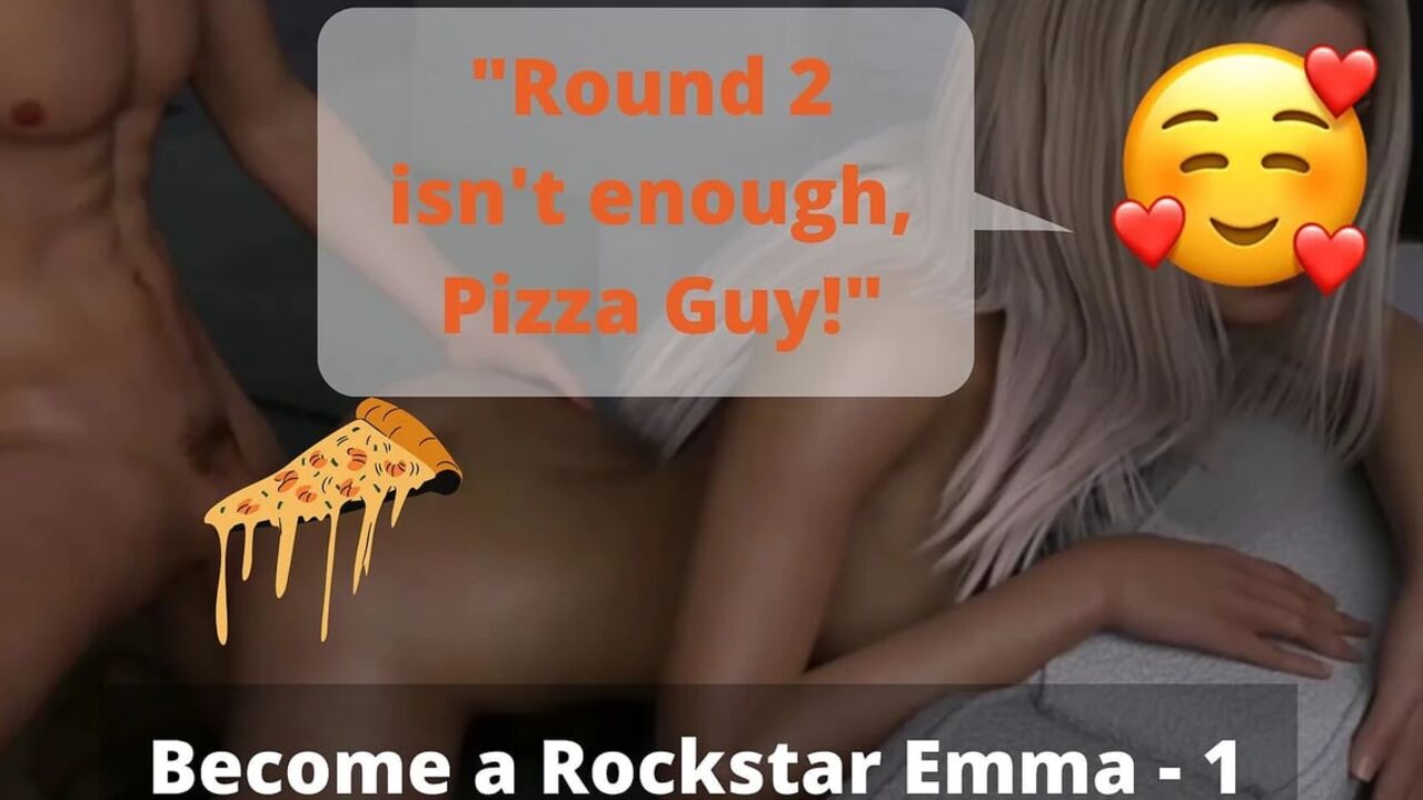 Pizza Guy has caught me naked and is willing to fuck with me.  [Become a rockstar- Emma Part 1]