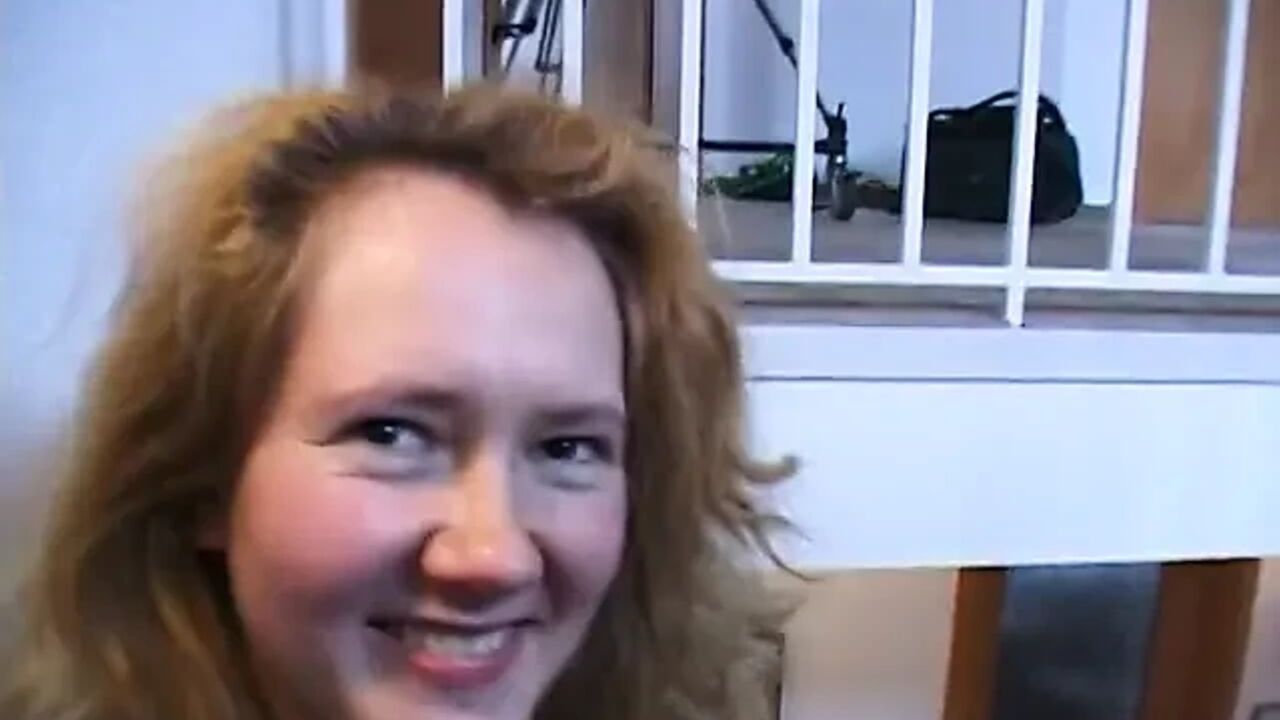Hairy blonde chick sucks dude's cock at the casting in pov