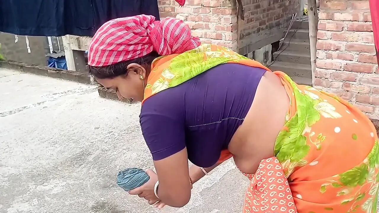 Busty girl comes out of the bathroom naked after a prank by her stepbrother