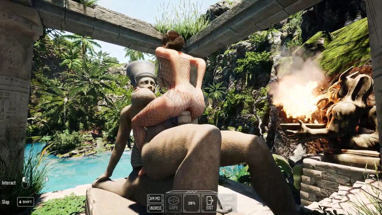 Lara Croft Ride on statue cock for unlock tomb door. by Animo Pron
