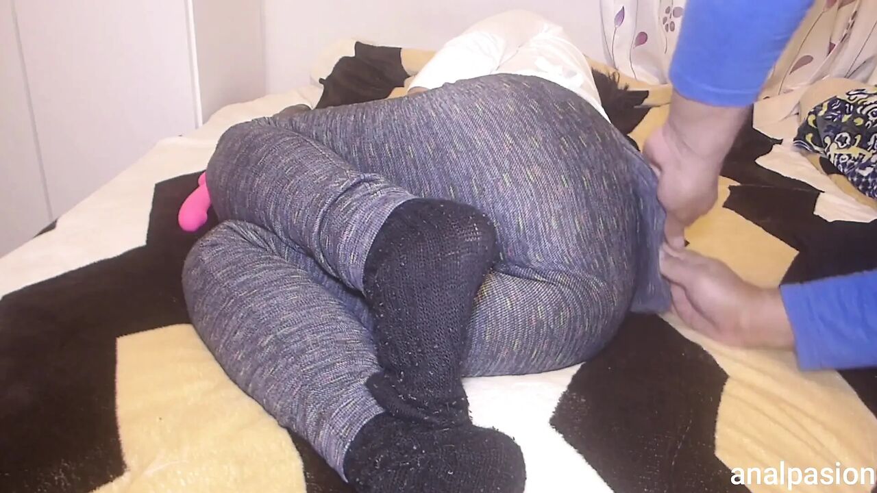 Girlfriend Fulfills Fantasy of Fucking with Black Dildo for Her Wet Pussy